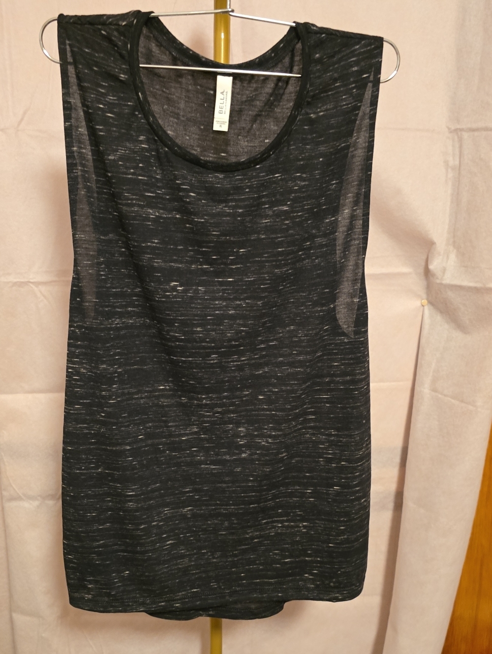 Constantly Varied Gear Black Heathered Scoop Tank Size XL